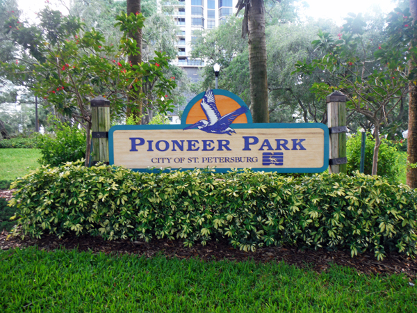 Pioneer Park sign